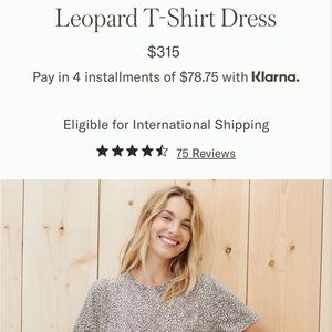 Jenni Kayne leopard  T-shirt dress. From last season